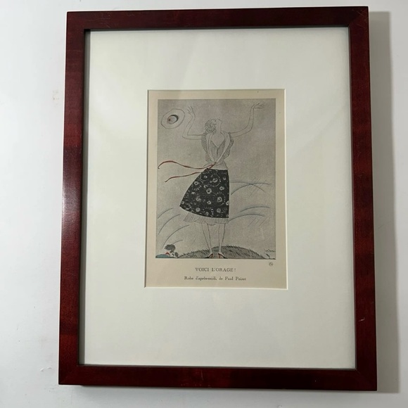 LEPAPE 1920 Gazette du Bon Ton Mode Paul POIRET Robe pochoir Art Déco original - Picture 2 of 10